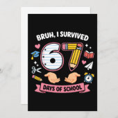 Bruh I survived 67 days of school Kaart (Voorkant / Achterkant)
