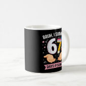 Bruh I survived 67 days of school Koffiemok (Voorkant rechts)