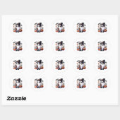 Bruh, ik bedoel Boo Funny Ghost Jack O Lantern Cof Ronde Sticker (Vel)
