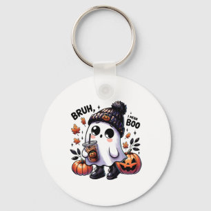 Bruh, ik bedoel Boo Funny Ghost Jack O Lantern Cof Sleutelhanger