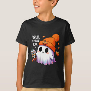 Bruh Ik bedoel Boo Funny Halloween Kostuums Mannen T-shirt
