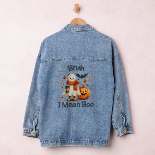 Bruh, ik bedoel Boo, grappige geest Denim Jacket (Hangar)