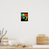 Bruh ik ben 7 Funny 7e verjaardag jongen 7 jaar ou Poster (Keuken)