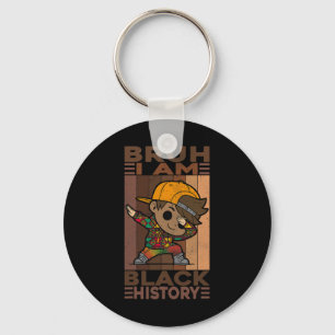 Bruh ik ben Black History Month Kinderen Jongens A Sleutelhanger
