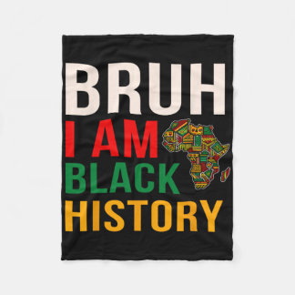 Bruh ik ben Black History Month Mannen Tienerjonge Fleece Deken