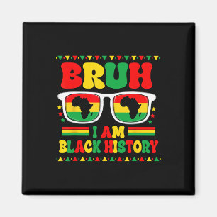 Bruh ik ben Black History Month Sungles Afrikaanse Magneet