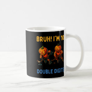 Bruh Ik ben Dubbele Cijfers 10e Verjaardag Pompoen Koffiemok
