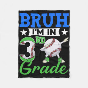 Bruh ik ben een fan van honkbal in de 3e klas Teru Fleece Deken