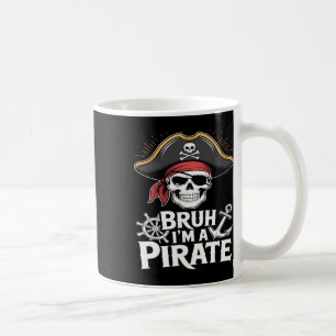 Bruh ik ben een piraat grappig lui Halloween kostu Koffiemok