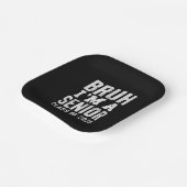 Bruh Ik ben een senior klas van 2025 Afstuderen Papieren Bordje (Gebogen)