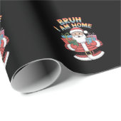 Bruh, ik ben thuis: Grappig Santa Design Cadeaupapier (Rol Hoek)