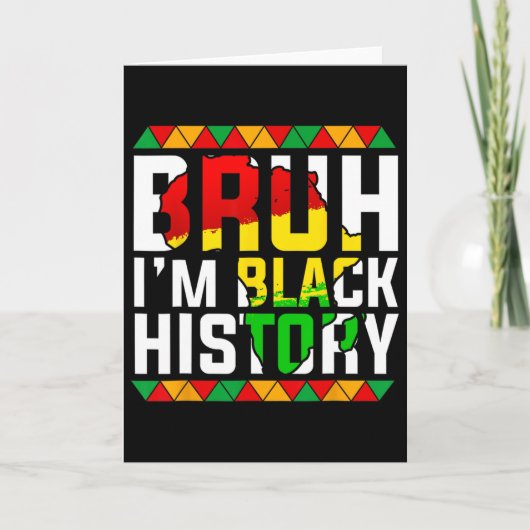 Bruh ik ben Zwarte Geschiedenis Afrika Kaart Melan (Voorkant)