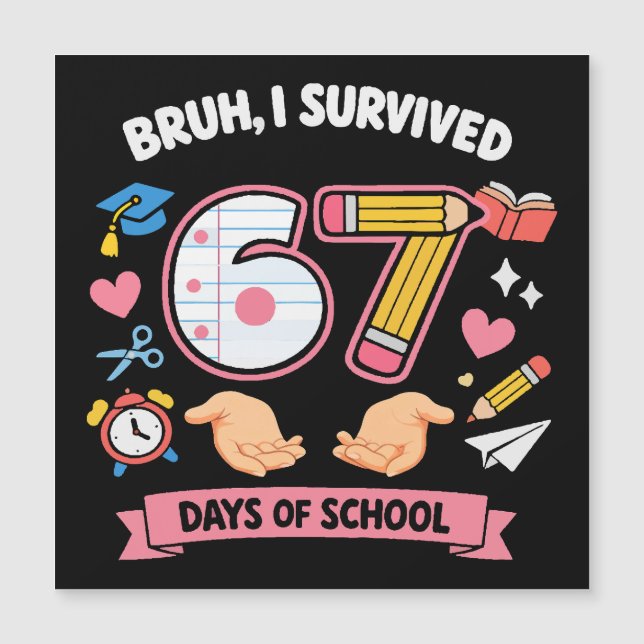 Bruh ik heb 67 dagen school overleefd (Voorkant)