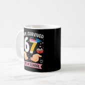 Bruh ik heb 67 dagen school overleefd koffiemok (Voorkant links)