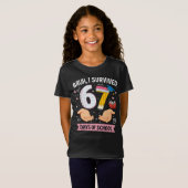 Bruh ik heb 67 dagen school overleefd t-shirt (Voorkant volledig)