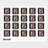 Bruh ik heb 67 dagen school overleefd vierkante sticker (Vel)
