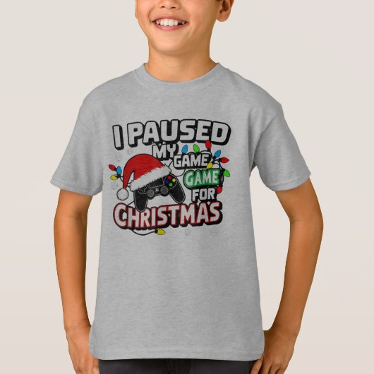 Bruh, ik pauzeerde mijn spel voor de kerst gamer t-shirt (Voorkant)