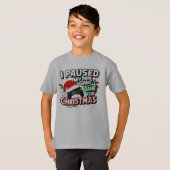 Bruh, ik pauzeerde mijn spel voor de kerst gamer t-shirt (Voorkant volledig)