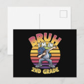 BRUH IK ZIT IN DE 2E KLAS BRIEFKAART (Voorkant / Achterkant)