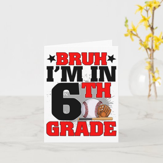 Bruh ik zit in de 6e klas honkbalfan terug naar sc kaart (Gele Bloem)