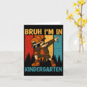 Bruh Ik Zit Op De Kleuterschool Kleuterschool Dabb Kaart (Gele Bloem)