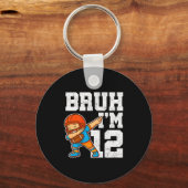 Bruh I'm 12 Funny Dab Se Football Gift For 12th Bi Sleutelhanger (Voorkant)