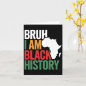 Bruh I'm Black Geschiedenis Afrika Kaart Melanin A (Gele Bloem)