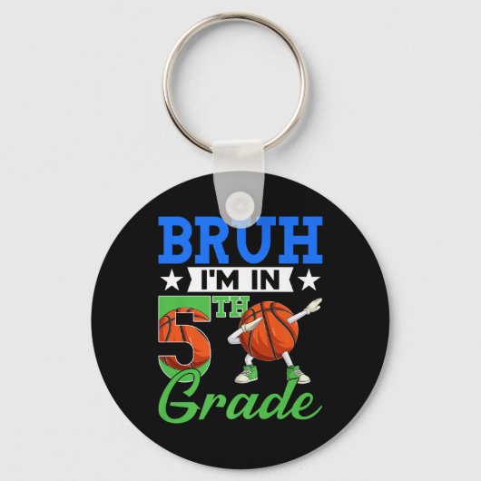Bruh IM in 5e klas basketbal terug naar school jon Sleutelhanger (Voorkant)