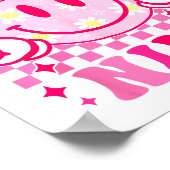 Bruh I'm Nine 9 9th Birthday Girls Groovy 9 Years  Poster (Hoek)