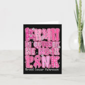 Bruh in oktober Draag roze borstkankerbewustzijn Kaart (Voorkant)
