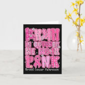 Bruh in oktober Draag roze borstkankerbewustzijn Kaart (Gele Bloem)