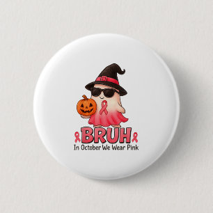 Bruh In oktober Draag we NK Boo Borstkanker Bewust Ronde Button 5,7 Cm
