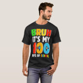 Bruh is mijn 100 dagen van school Funny Boys Kinde T-shirt (Voorkant volledig)
