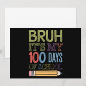 Bruh is mijn 100 dagen van school grappige 100e da kaart (Voorkant / Achterkant)