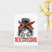 Bruh is mijn 100ste dag van school rommelige Bun G Kaart (Gele Bloem)