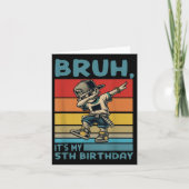 Bruh is mijn 5e verjaardag Dabbing B-day Boy 5 jaa Kaart (Voorkant)