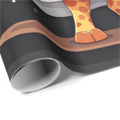 Bruh Its Halloween Funny Dabbing Ghost Giraffe Lon Cadeaupapier (Rol Hoek)