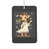 Bruh Its Halloween Funny Dabbing Ghost Giraffe Lon Luchtverfrisser (Voorkant)