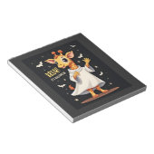 Bruh Its Halloween Funny Dabbing Ghost Giraffe Lon Notitieblok (Schuin)