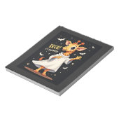 Bruh Its Halloween Funny Dabbing Ghost Giraffe Lon Notitieblok (Linkerzijde)