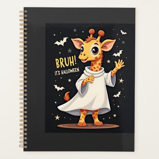 Bruh Its Halloween Funny Dabbing Ghost Giraffe Lon Planner (Voorkant)