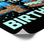 Bruh It's My 4th Birthday Game Pixel Boy Funny Bir Poster (Hoek)