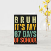 Bruh It's My 67 Days Of School Dabbing Boy Funny S Kaart (Gele Bloem)