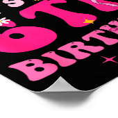 Bruh Its My 6th Birthday Pink 6 Year Old Coquette  Poster (Hoek)