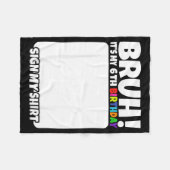 Bruh Its My 6th Birthday Sign My Shirt 6 Years Old Fleece Deken (Voorkant (Horizontaal))