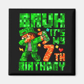 Bruh It's My 7th Birthday Boy Game Xel 7 Years Old Magneet (Voorkant)