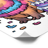 Bruh It's My Birthday Capybara Nata Boy Girl Birth Poster (Hoek)