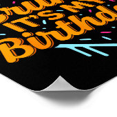 Bruh It's My Birthday Funny Ice Cream Drip Basebal Poster (Hoek)