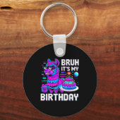 Bruh Its My Birthday Llama Nata Boy Girl Family Pa Sleutelhanger (Voorkant)