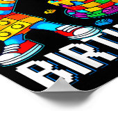 Bruh Its My Birthday Master Builder Dabbing Blocks Poster (Hoek)